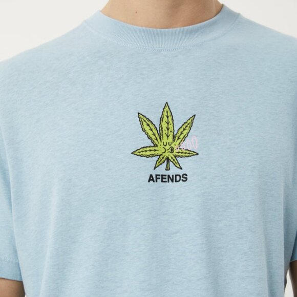 BNWT Afends - Coasting - Hemp Men's Blue Retro Fit T-Shirt - Size Medium - Picture 11 of 14